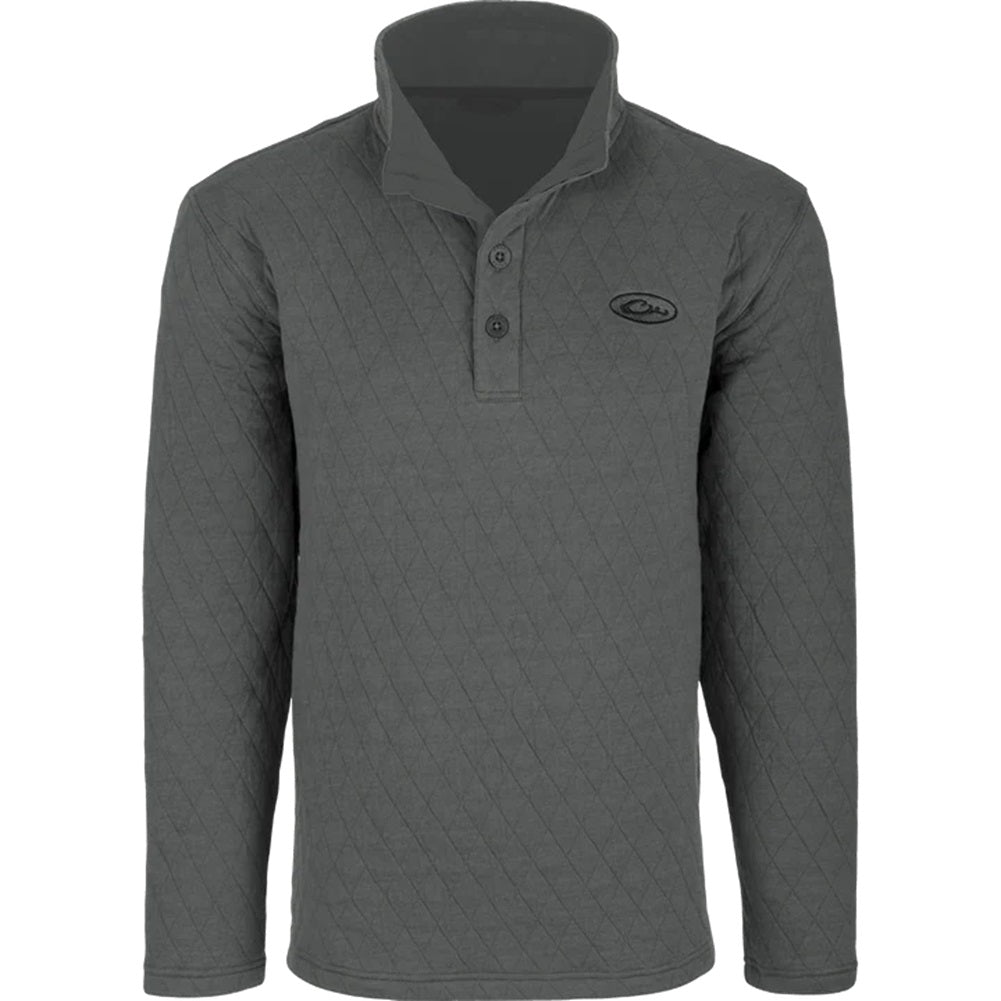 Drake Waterfowl Delta Quilted Sweatshirt Castlerock Grey Heather