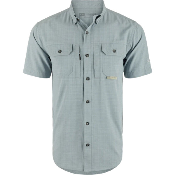 Drake Wingshooter Trey Cross Hatch Short Sleeve Shirt