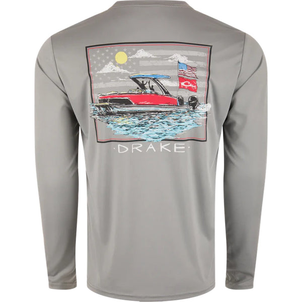 Drake Icon Americana Long Sleeve Performance Crew