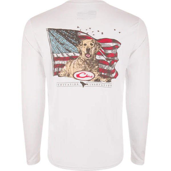 Drake Icon Americana Long Sleeve Performance Crew