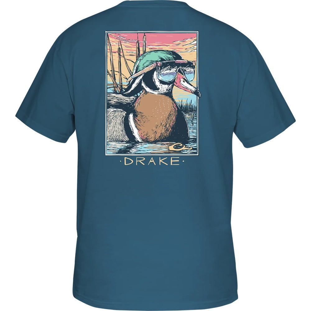 Drake Youth Pop Art Wood Duck Sunglasses S/S T-Shirt