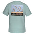 Drake Waterfowl Sprig Map Short Sleeve T-Shirt Blue Glass