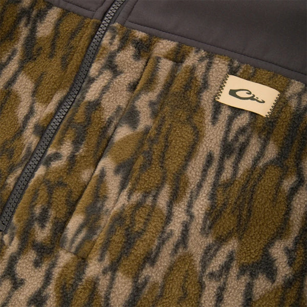 Drake Camp Fleece Over Under Quarter Zip