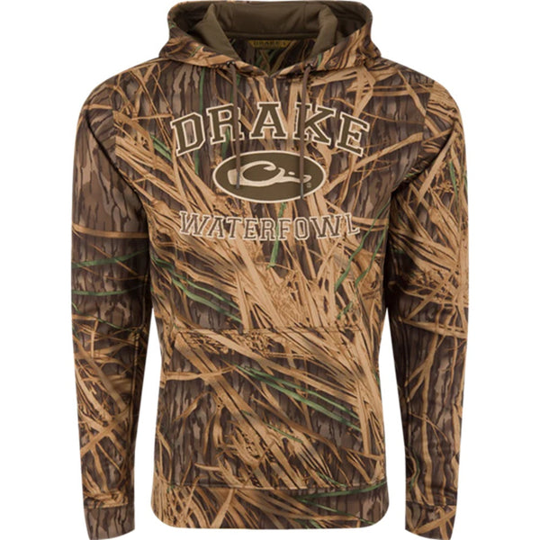 Drake Waterfowl MST Performance Logo Fleece-Lined Camo Hoodie