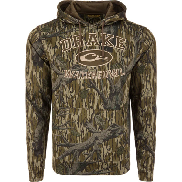 Drake Waterfowl MST Performance Logo Fleece-Lined Camo Hoodie