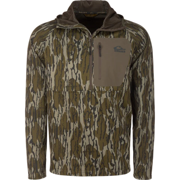 Drake Waterfowl Grid Fleece Half Zip Hoodie