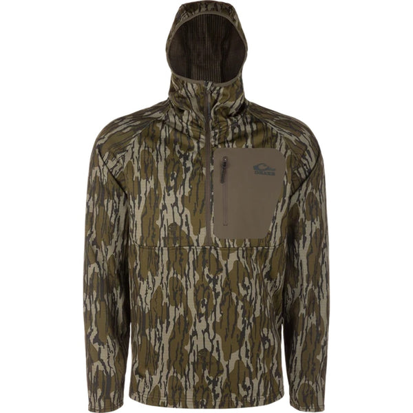 Drake Waterfowl Grid Fleece Half Zip Hoodie