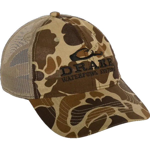 Drake Waterfowl Logo Mesh Back Camo Cap
