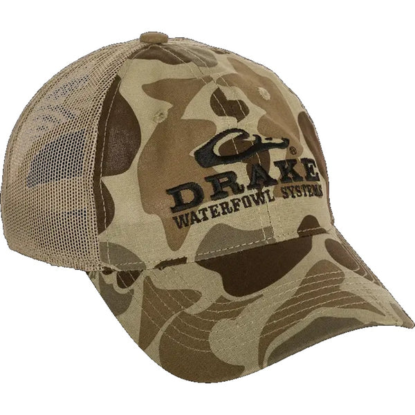 Drake Waterfowl Logo Mesh Back Camo Cap