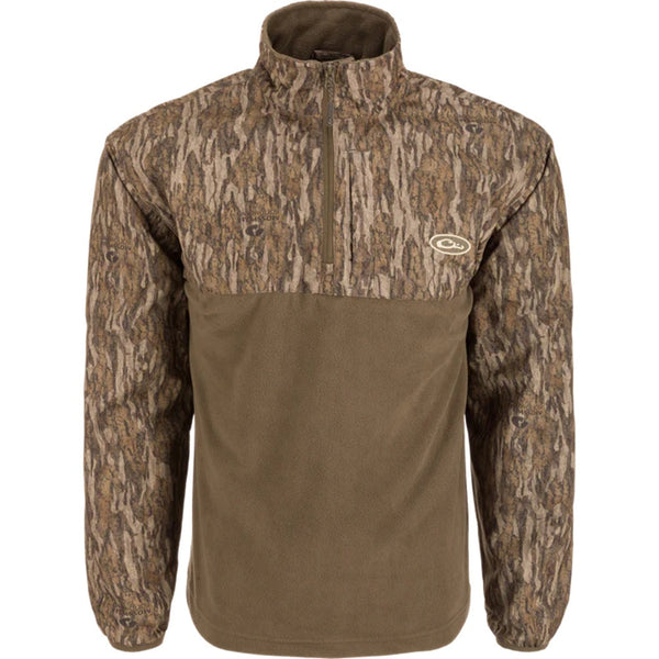 Drake Waterfowl MST Quarter Zip Refuge Eqwader Jacket Mossy Oak Bottomland