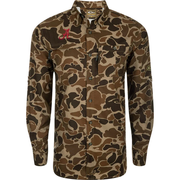 Drake Waterfowl Alabama 8-Shot Long Sleeve Shirt