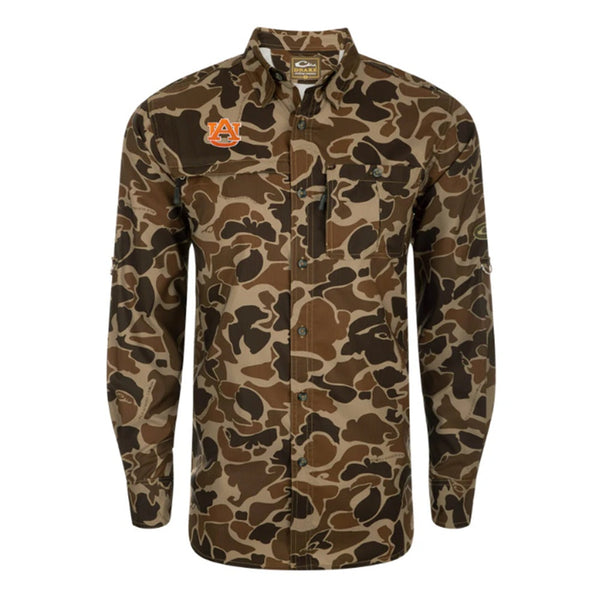 Drake Waterfowl Auburn 8-Shot Flyweight L/S Shirt