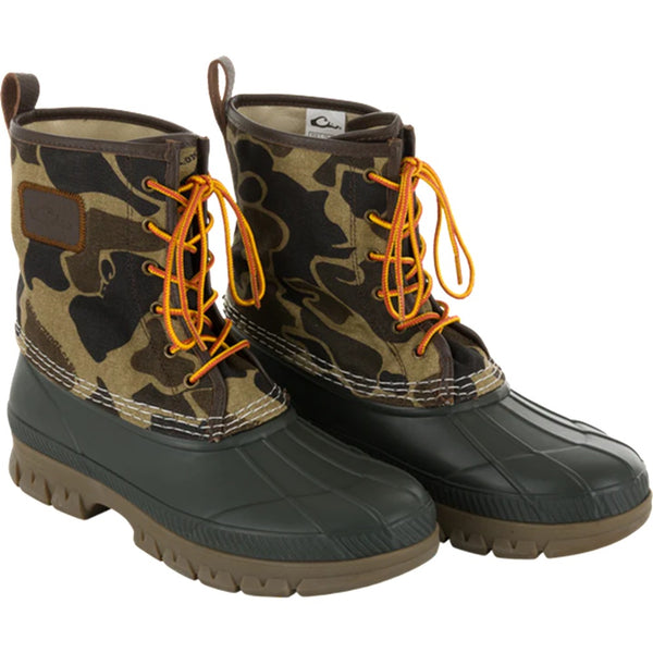 Drake Waterfowl Throwback 80 Waxed Canvas Lace Up Duck Boot