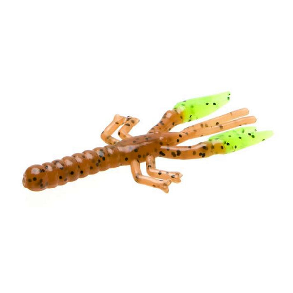 Zoom 3 Inch lil critter craw pumpkin chartreuse