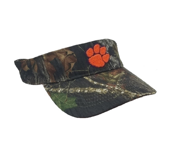 Collegiate Headwear Camo Visor with College Team Logo