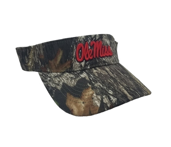 Collegiate Headwear Camo Visor with College Team Logo