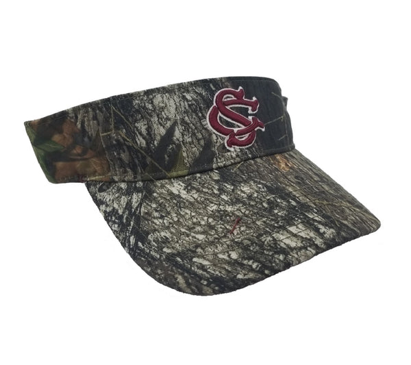 Collegiate Headwear Camo Visor with College Team Logo