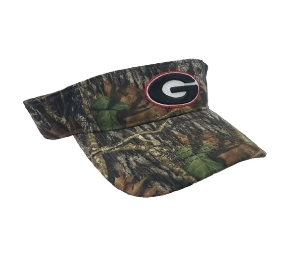 Collegiate Headwear Camo Visor with College Team Logo