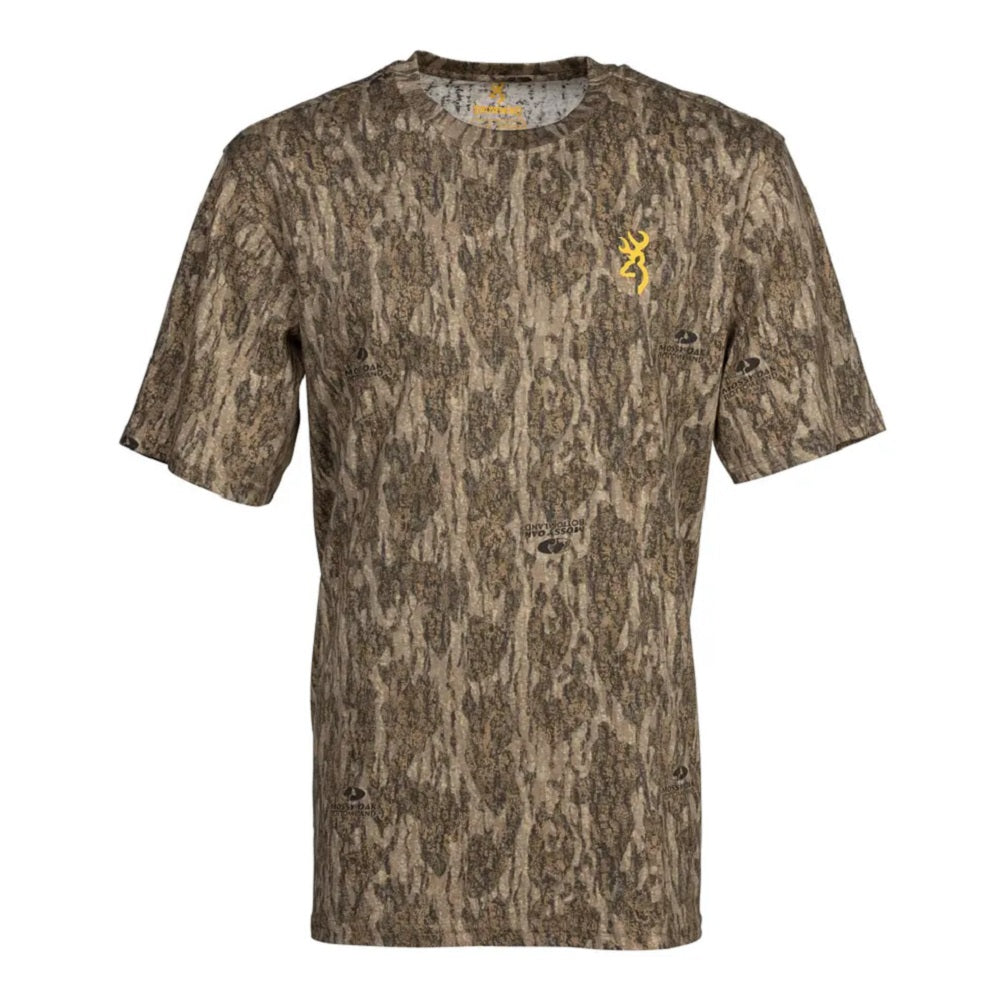Browning Wasatch Jr Youth Short Sleeve Camouflage T-Shirt Mossy Oak Bottomland