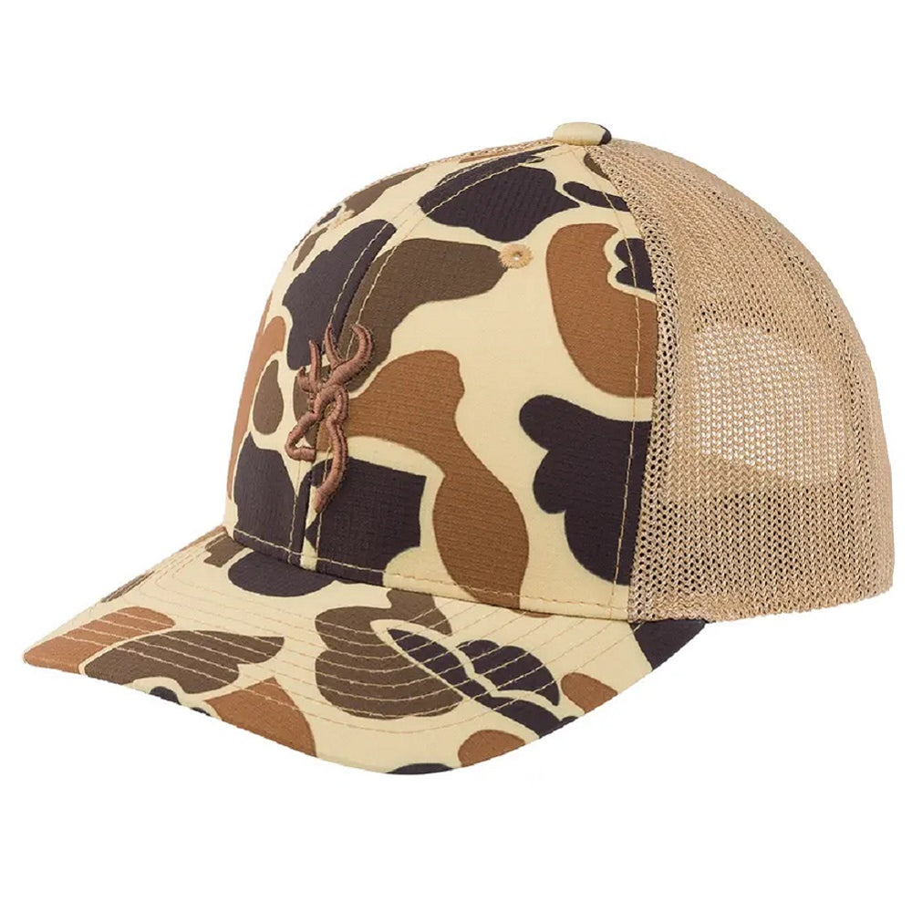 Browning Cupped Up Mesh Back Cap Vintage Tan