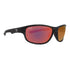 Calcutta Columbia Sunglasses Shiny Black Frame Red Mirror Lens