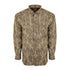 Drake Non-Typical Mesh Back Flyweight Long Sleeve Shirt Mossy Oak Bottomland
