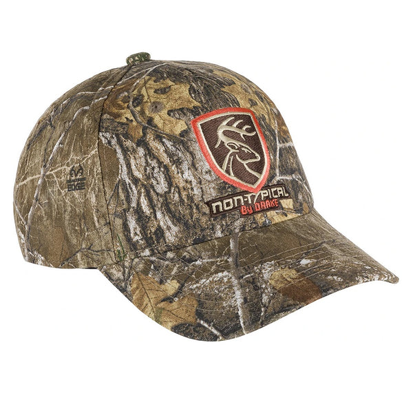 Drake Non-Typical Logo Camo Cotton Cap Realtree Edge