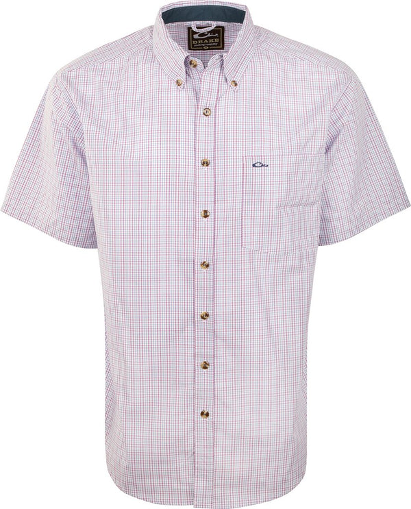 Drake Waterfowl Big Easy Short Sleeve Plaid Shirts with Staycool Fabric