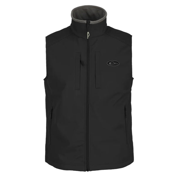 Drake Waterfowl Windproof Soft Shell Vest Caviar Black