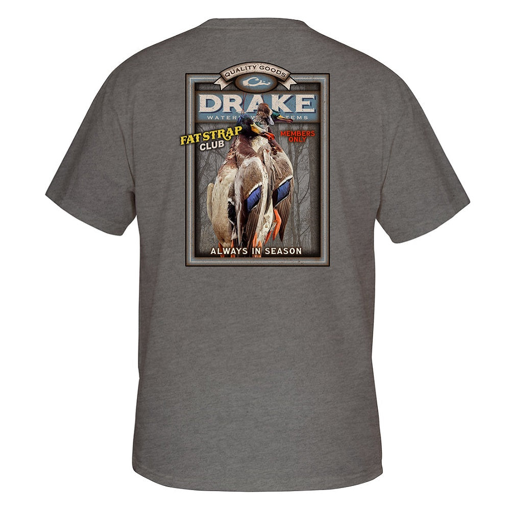 Drake Waterfowl Fat Strap Club S/S T-Shirt