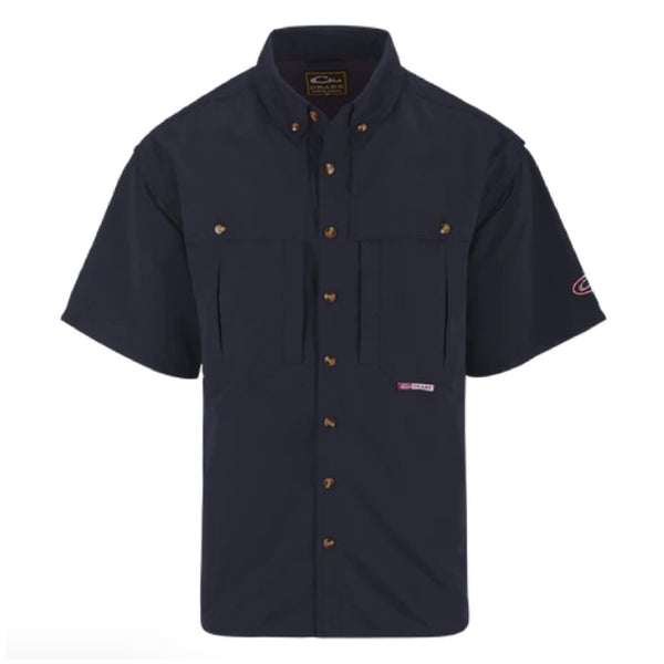 Drake Waterfowl Wingshooter's Short Sleeve Shirt Night Sky Navy
