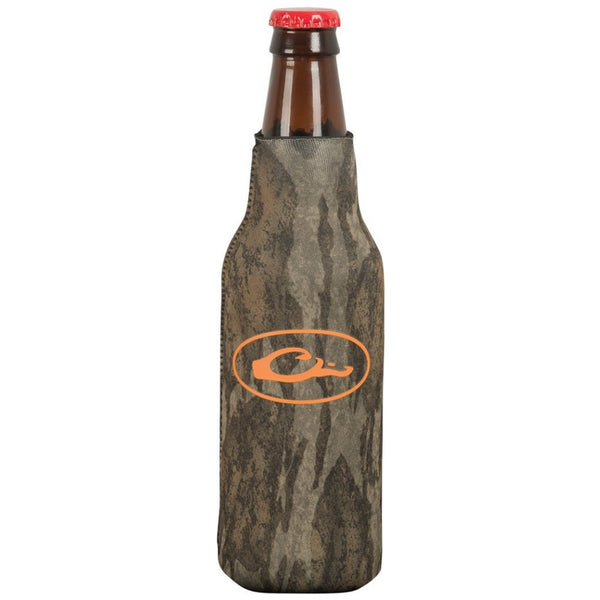 Drake Waterfowl Neoprene Logo Camo Bottle Koozie Mossy Oak Bottomland
