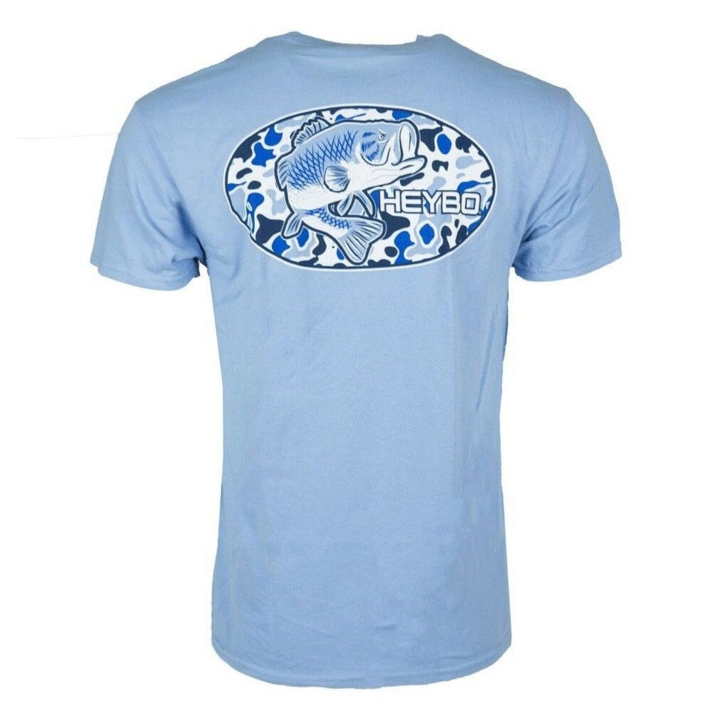 Heybo Old School Bass Short Sleeve T-Shirt Sky Blue