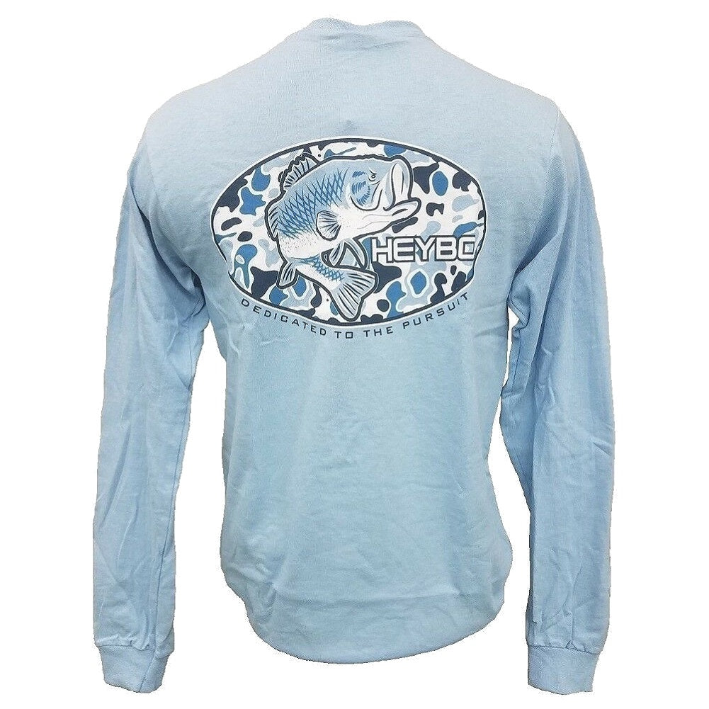 Heybo Old School Bass Long Sleeve T-Shirt Light Blue