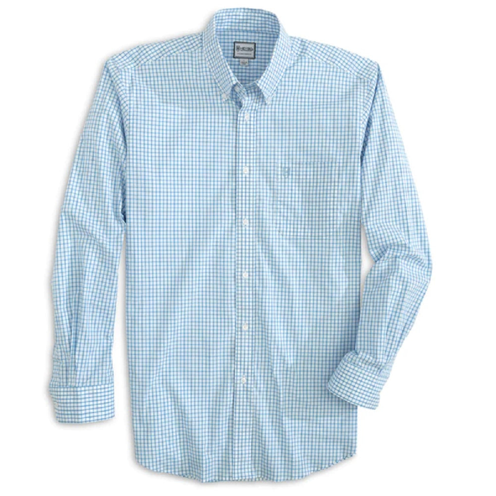 Heybo Pamlico Mini Check Shirt Light Blue