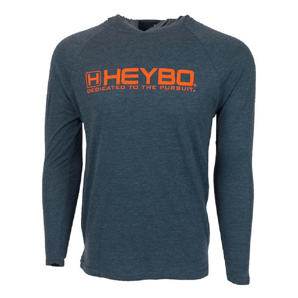 Heybo Tri Blend Lightweight Hoodie Navy Front