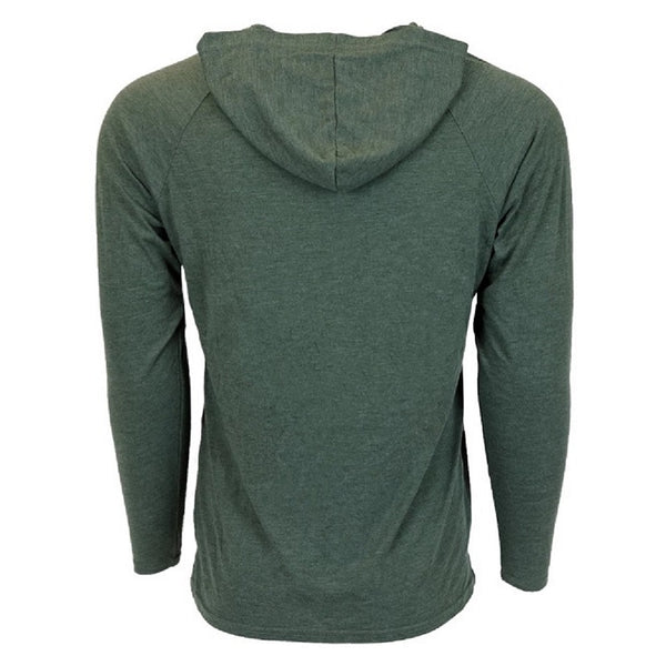 Heybo Tri Blend Lightweight Hoodie Olive Back