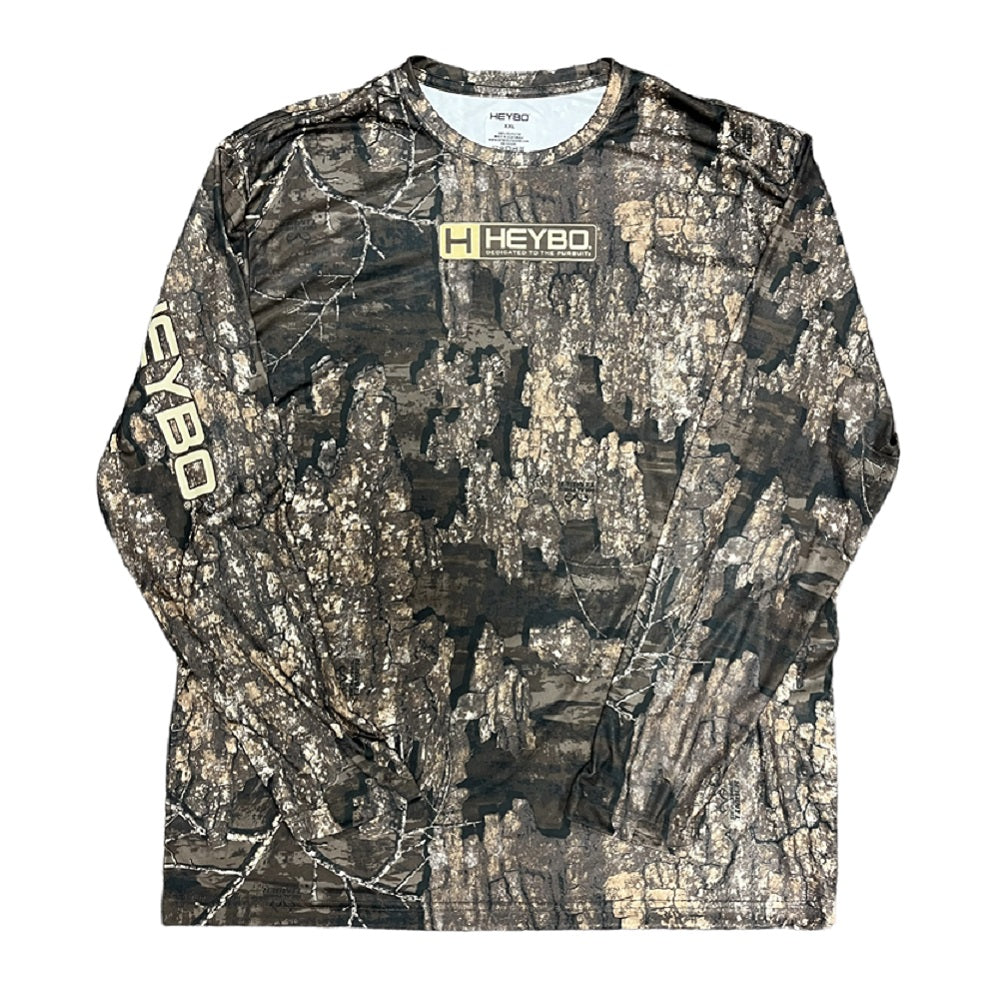 Heybo Pursuit Bar Logo Camo L/S Performance T-Shirt
