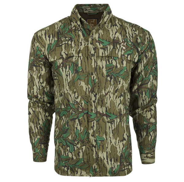 Ol' Tom Men's Mesh Back Flyweight Turkey Shirt Mossy Oak Greenleaf