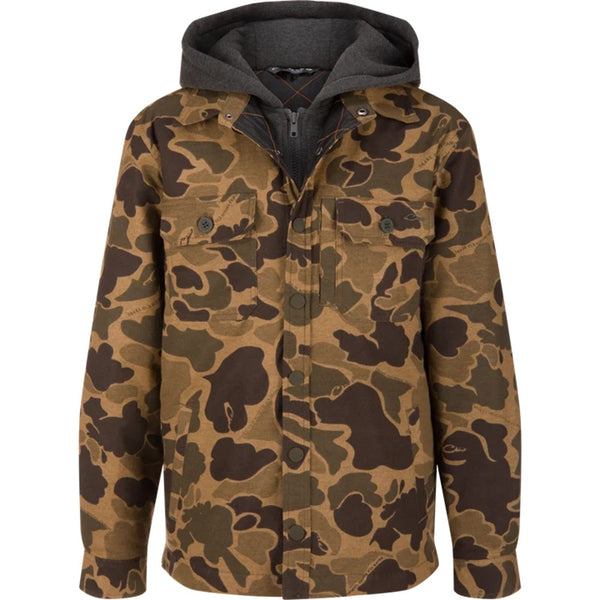 Drake Youth Campfire Flannel Hoodie
