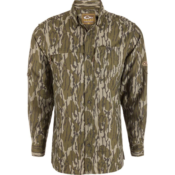 Drake Waterfowl 8-Shot Flyweight L/S Shirt