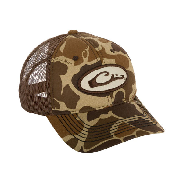 Drake Waterfowl Oval Logo Foam Front Ball Cap Old School