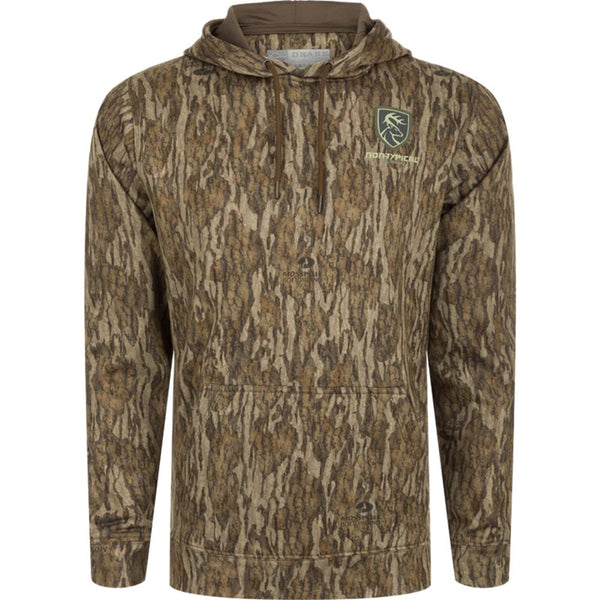 Drake Non-Typical Fleece-Lined Performance Hoodie with Scent Control Mossy Oak Bottomland