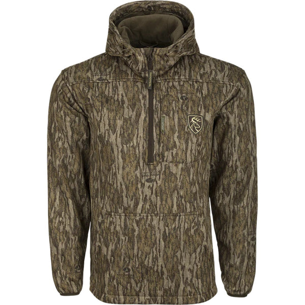 Drake Non-Typical Endurance Quarter Zip Jacket with Scent Control Mossy Oak Bottomland