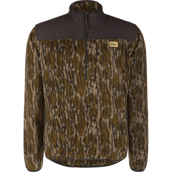 Drake Camp Fleece Over Under Quarter Zip