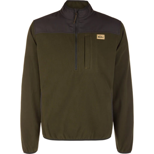 Drake Camp Fleece Over Under Quarter Zip