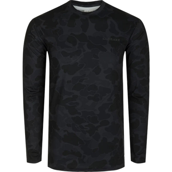 Drake Youth Performance L/S Camo Crew