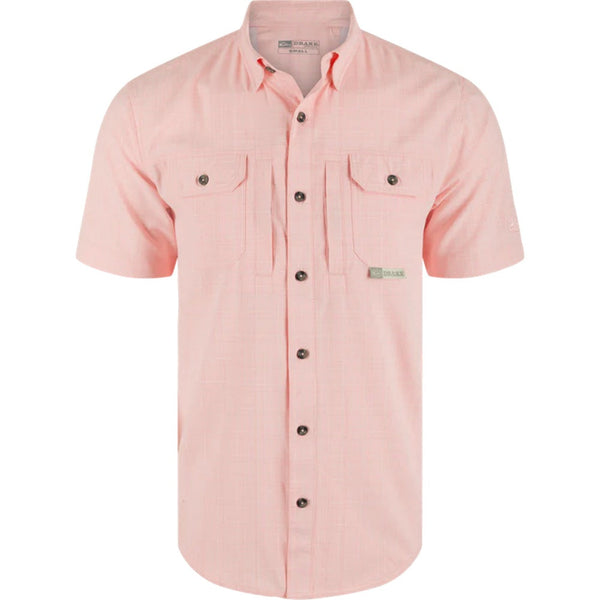 Drake Wingshooter Trey Cross Hatch Short Sleeve Shirt