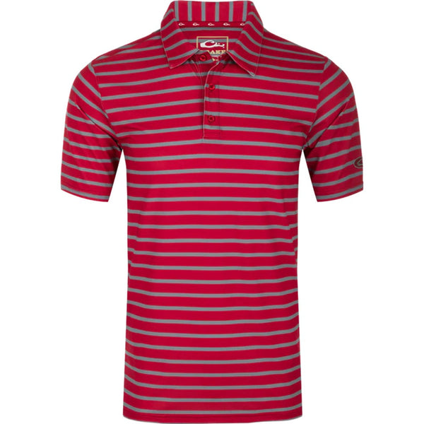 Drake Waterfowl Performance Stretch Striped Polo