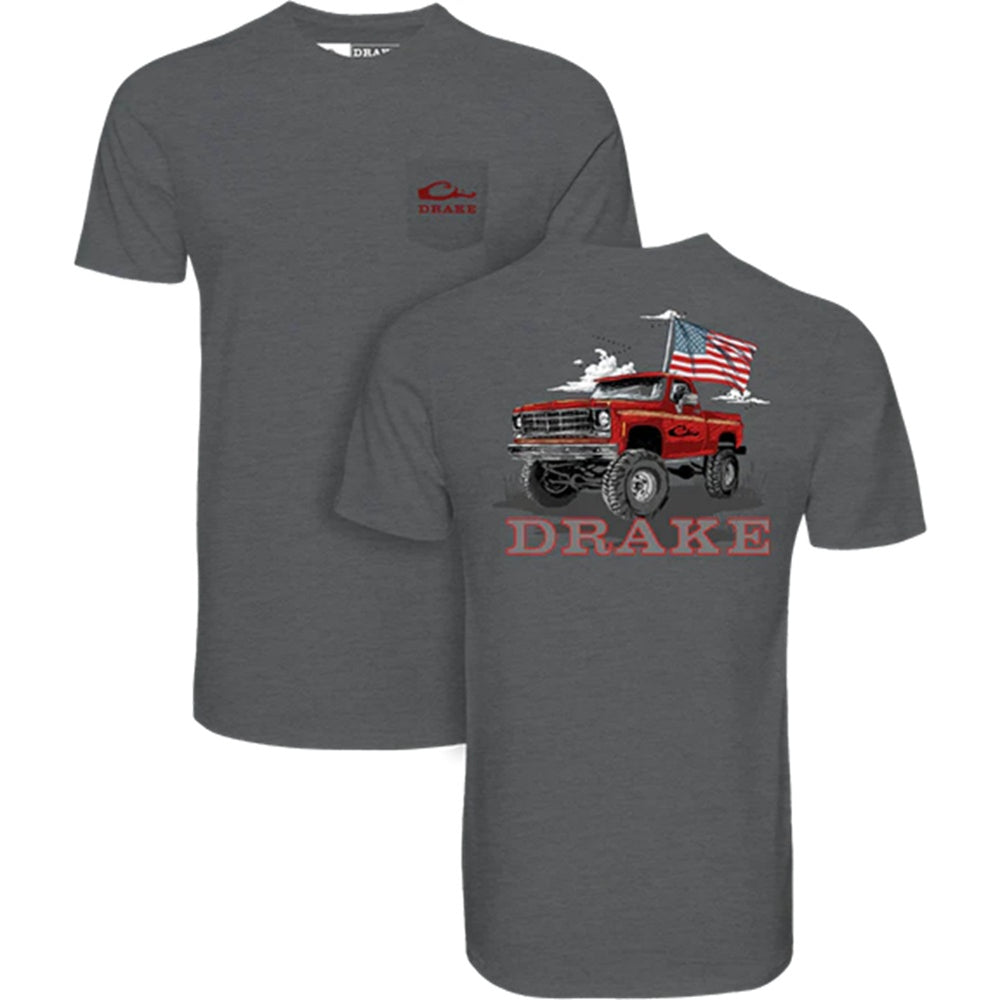 Drake Youth Americana Flag Truck S/S T-Shirt